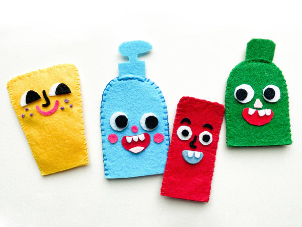Turn the Gro-To gang into finger puppets.