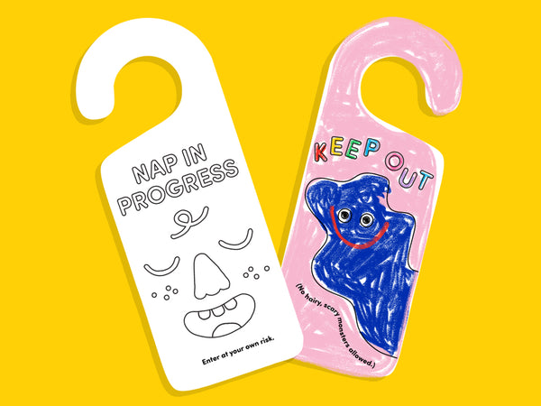 A printable door hanger for hairy, scary monster-free bedrooms.